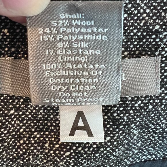 Ann Taylor Skirt Women’s 6 Gray Tweed Wool Blend Straight Lined Kick Pleat - Picture 10 of 11